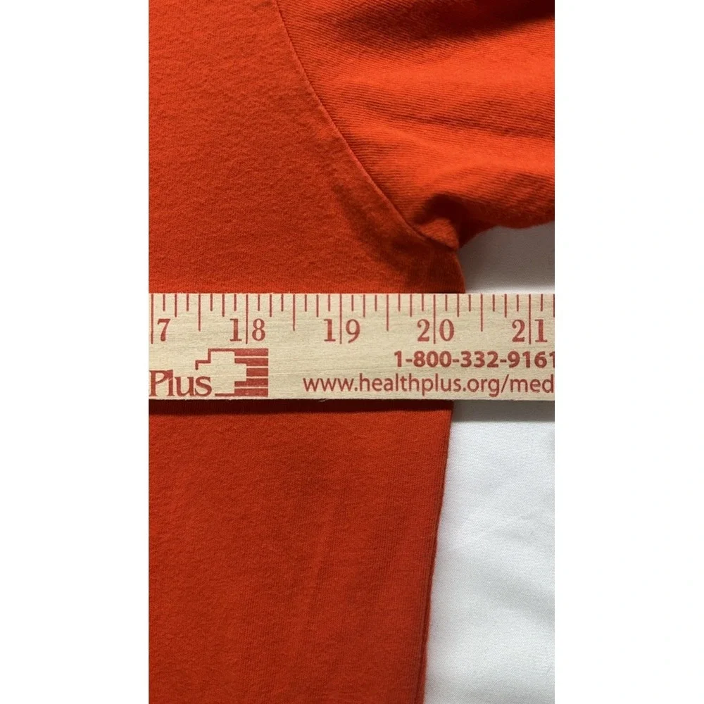 The North Face Shirt Men's M Orange Red Graphic Logo Standard Fit Short Sleeve